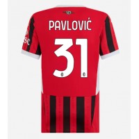 Ženski Nogometni dresi AC Milan Strahinja Pavlovic #31 Domači 2024-25 Kratek Rokav